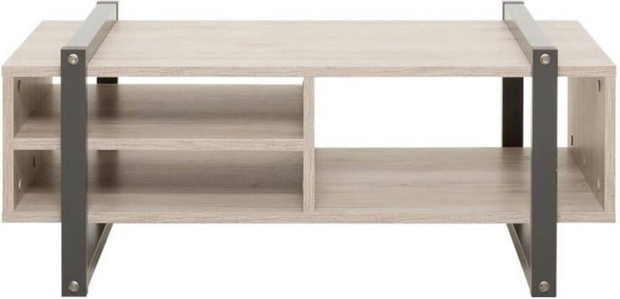 Finori EMOB Salontafel Brooklyn 100x60 industrieel eik Salontafels outlet Bruin; Antraciet Spaanplaat Salontafels outlet Op voorraad