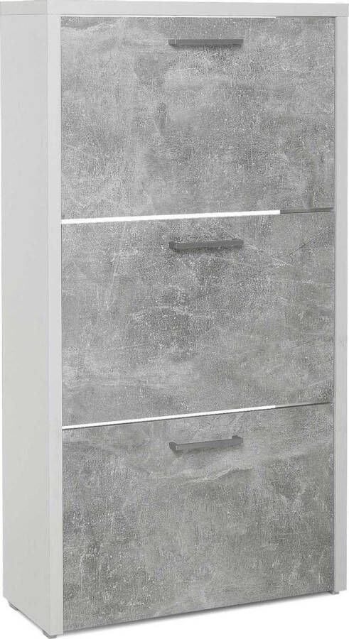 Finori Schoenenkast Fulda 3 laden wit beton - Foto 2