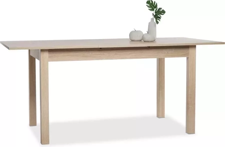 Merkloos COBURG Uitschuifbare eettafel van 6 tot 10 personen Klassiek eiken decor L 137-177 xl 80 cm