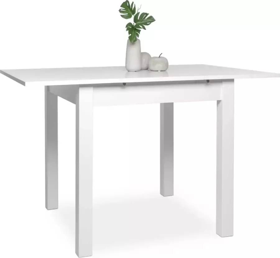 Finori Uitschuifbare eettafel Coburg 80 120 wit