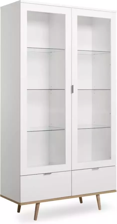 Finori Vitrinekast Wit 100cm Scandinavian - Foto 2
