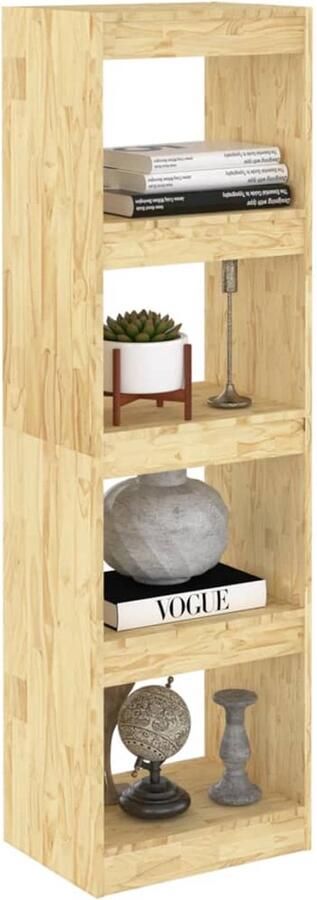 FIONERA Boekenkast kamerscherm 40x30x135 5 cm massief grenenhout