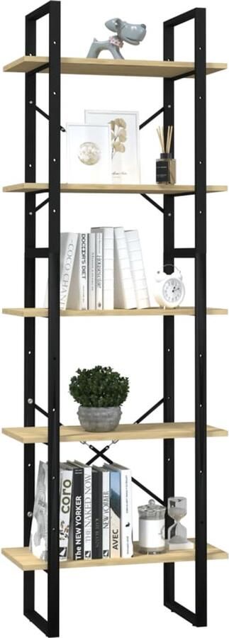 FIONERA Boekenkast met 5 schappen 60x30x175 cm massief grenenhout