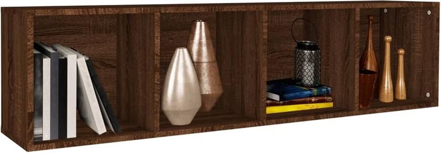 FIONERA Boekenkast tv-meubel 36x30x143 cm bruin eikenkleur