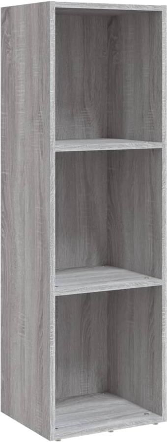 FIONERA Boekenkast tv-meubel 36x30x114 cm hout grijs sonoma eiken