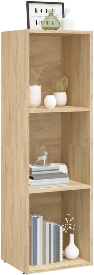 FIONERA Boekenkast tv-meubel 36x30x114cm bewerkt hout sonoma eikenkleur