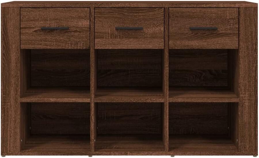 FIONERA Dressoir 100x30x59 5 cm bewerkt hout bruin eikenkleur