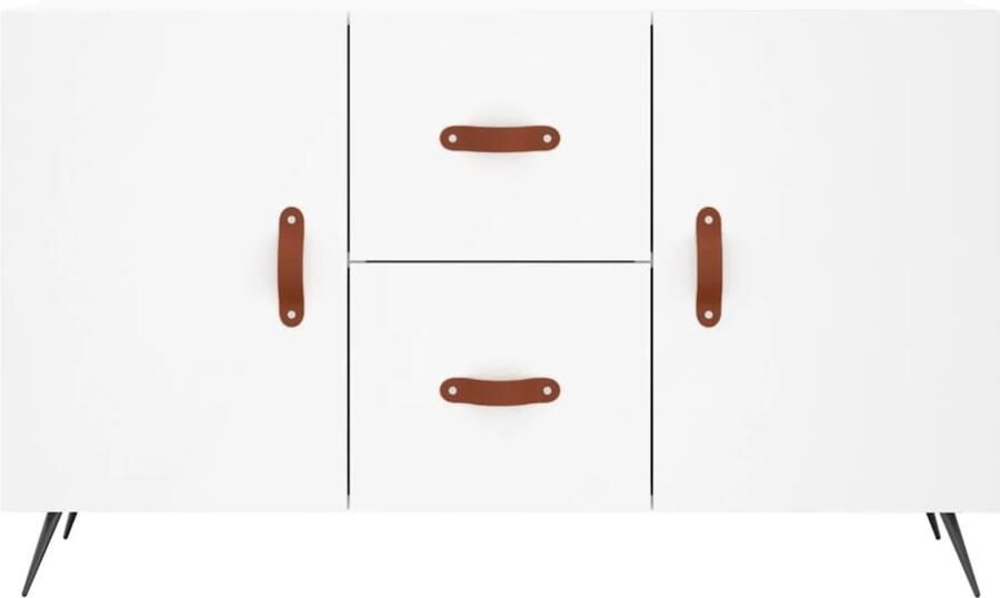 FIONERA Dressoir 100x36x60 cm bewerkt hout wit