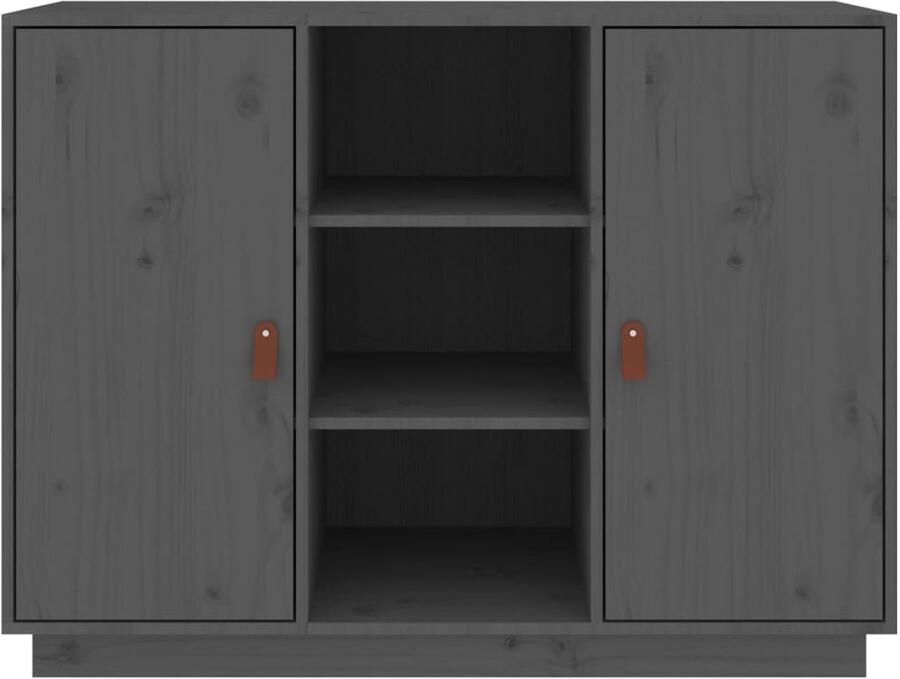 FIONERA Dressoir 100x40x75 cm massief grenenhout grijs