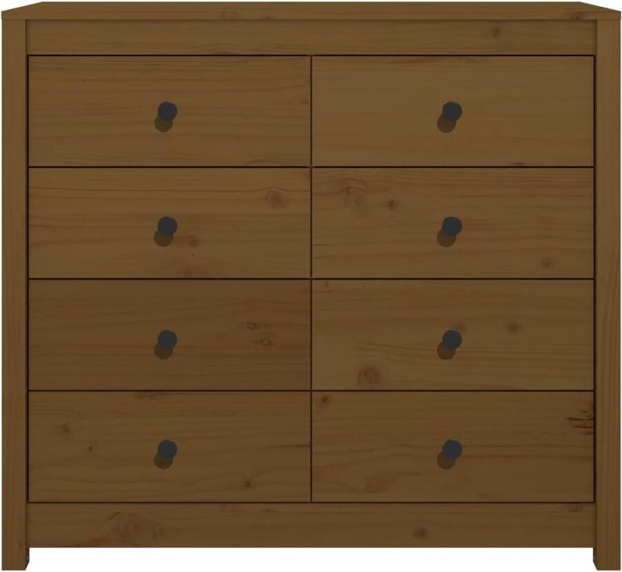 FIONERA Dressoir 100x40x90 cm massief grenenhout honingbruin