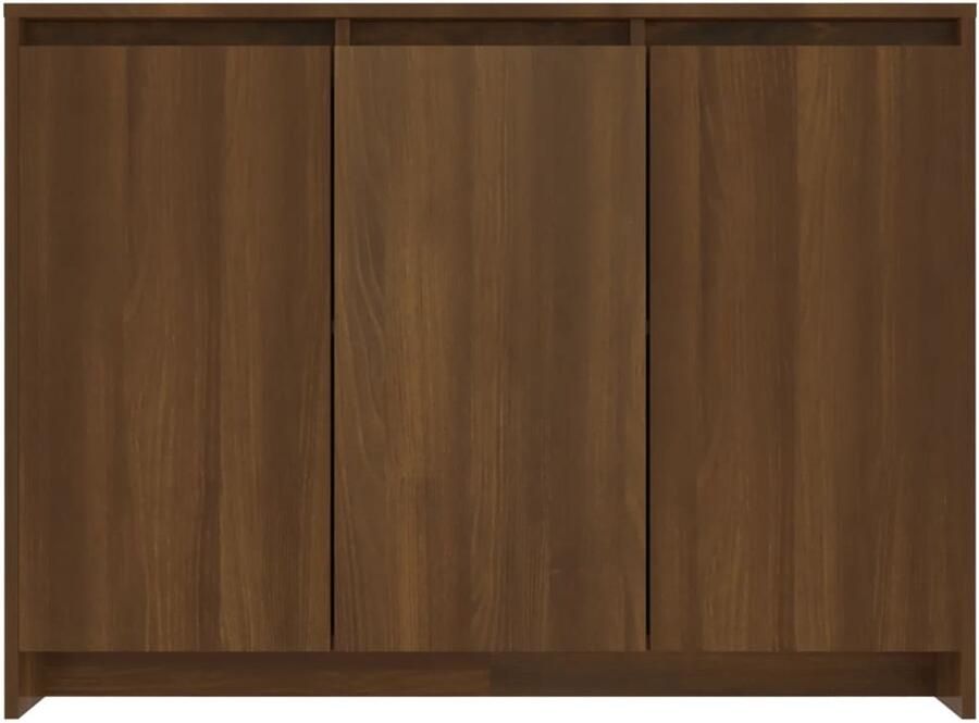FIONERA Dressoir 102x33x75 cm bewerkt hout bruin eikenkleur