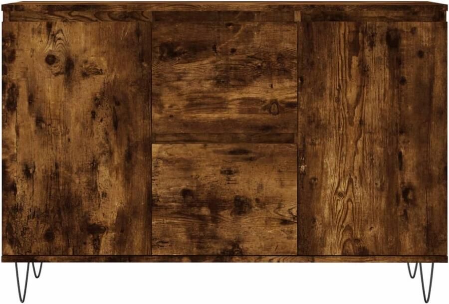 FIONERA Dressoir 104x35x70 cm bewerkt hout gerookt eikenkleurig