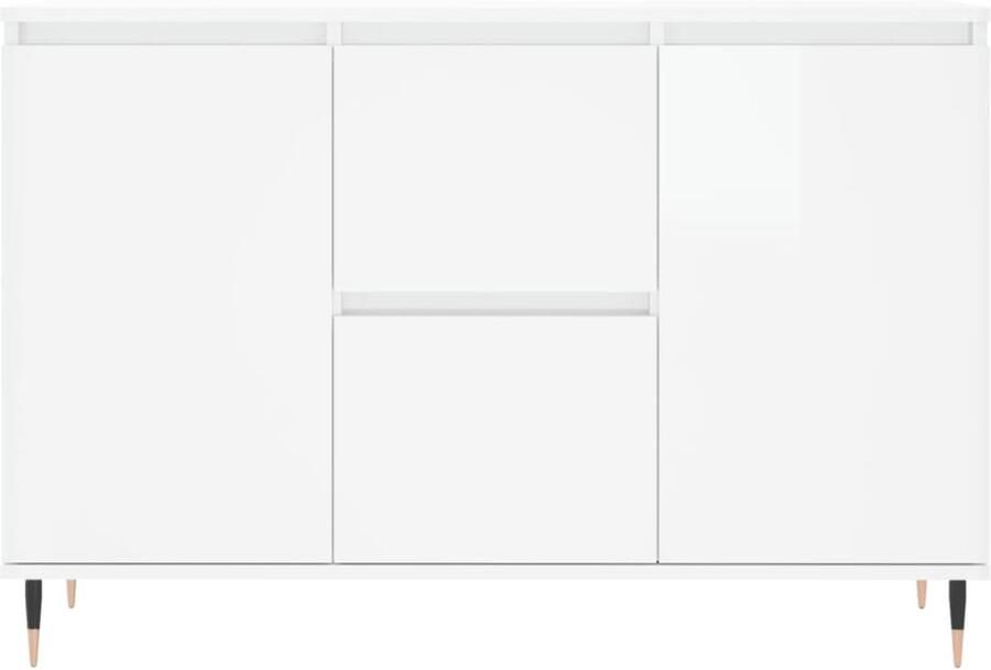 FIONERA Dressoir 104x35x70 cm bewerkt hout hoogglans wit