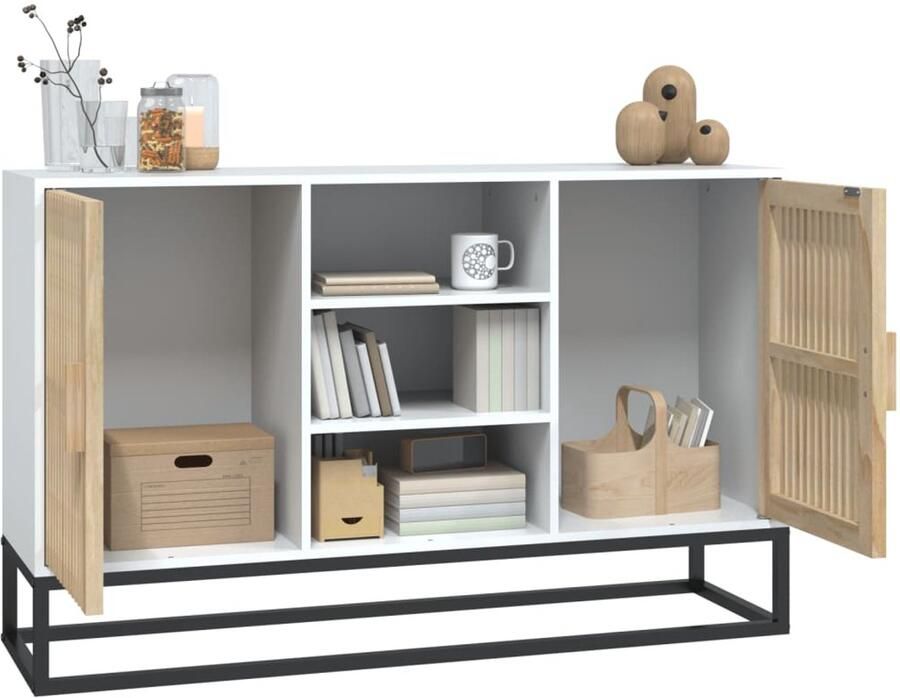 FIONERA Dressoir 105x30x65 cm bewerkt hout wit