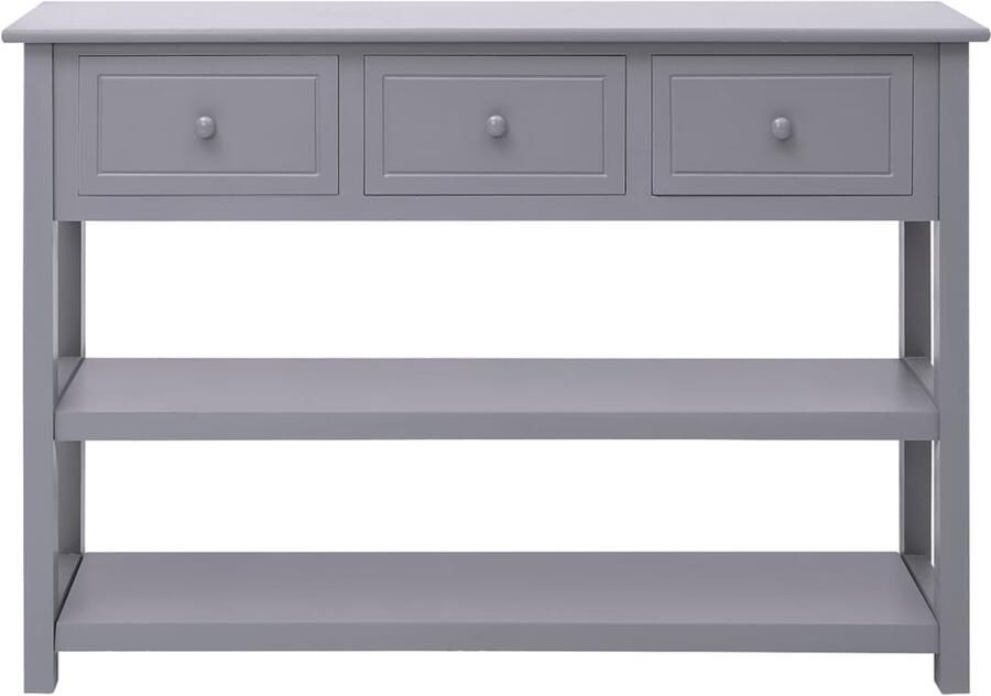 FIONERA Dressoir 108x30x76 cm massief paulowniahout grijs