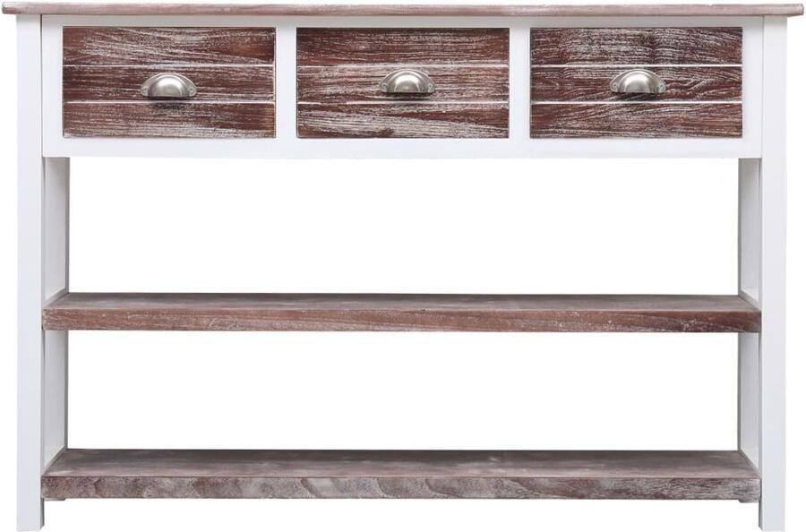 FIONERA Dressoir 115x30x76 cm hout antiekbruin