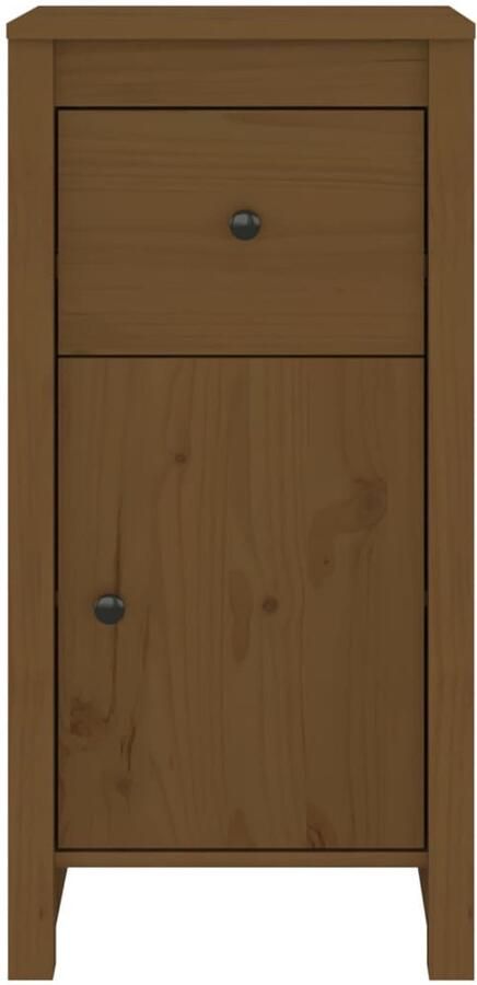 FIONERA Dressoirs 2 st 40x35x80 cm massief grenenhout honingbruin