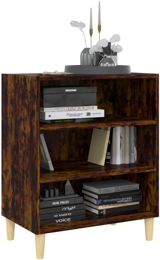 FIONERA Dressoir 57x35x70 cm bewerkt hout gerookt eikenkleurig