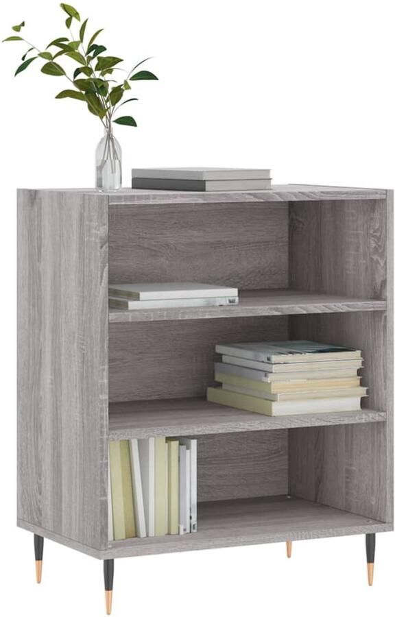 FIONERA Dressoir 57x35x70 cm bewerkt hout grijs sonoma eikenkleurig