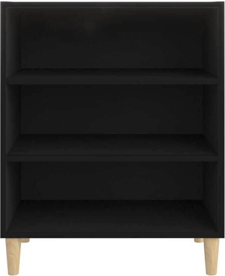 FIONERA Dressoir 57x35x70 cm bewerkt hout zwart