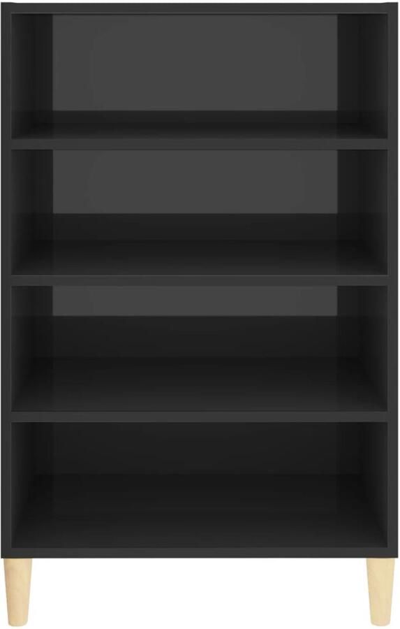 FIONERA Dressoir 57x35x90 cm bewerkt hout hoogglans grijs