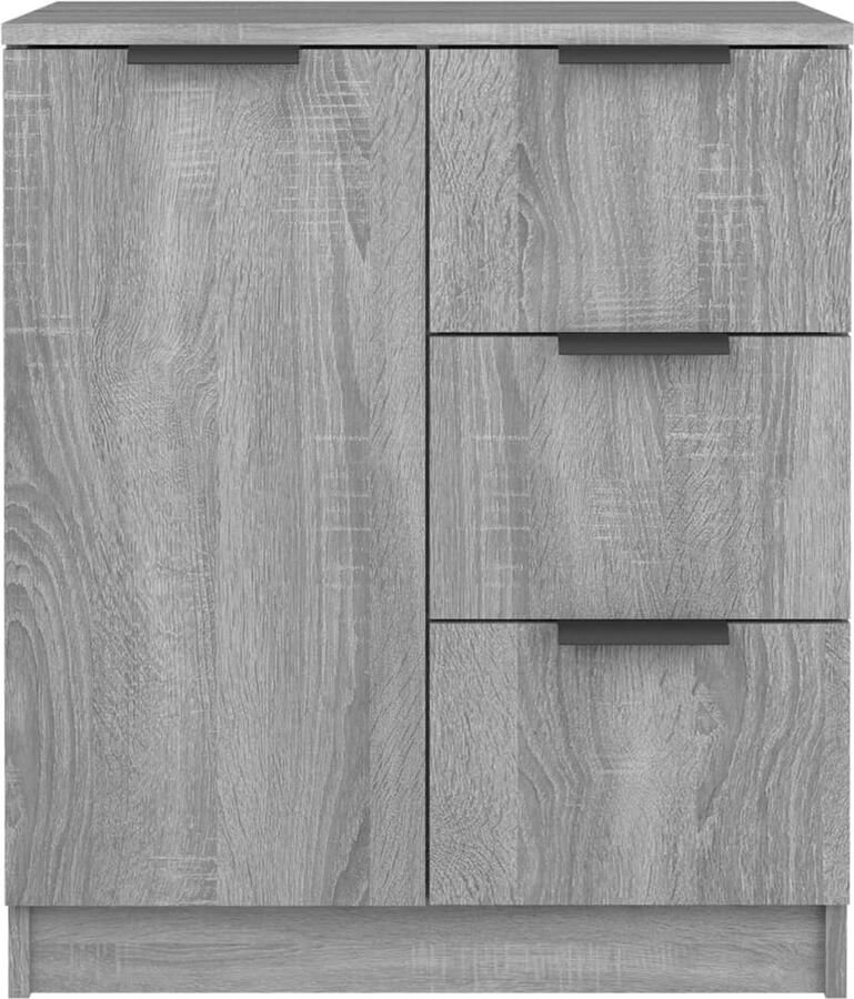 FIONERA Dressoir 60x30x70 cm bewerkt hout grijs sonoma eiken