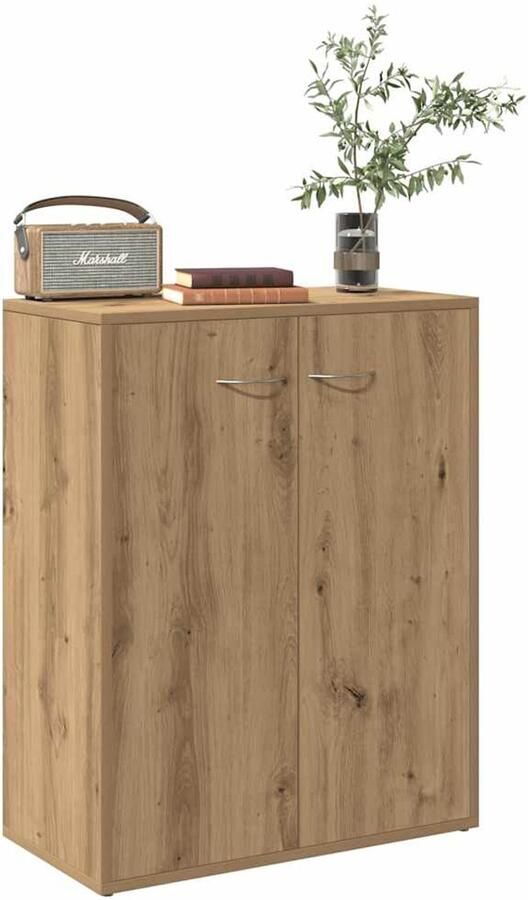 FIONERA Dressoir 60x30x75 cm bewerkt hout artisanaal eikenkleur