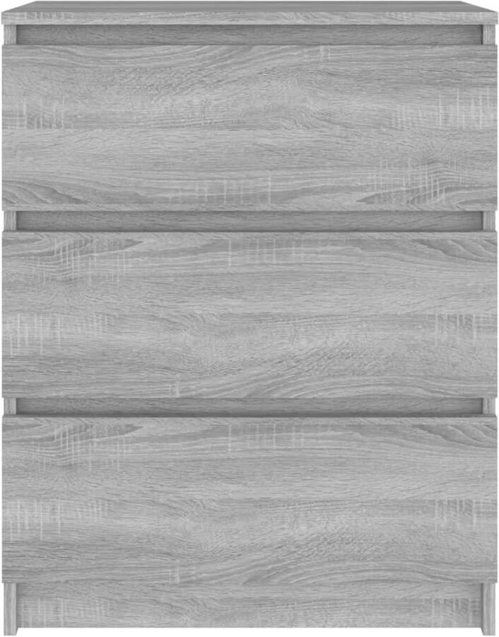 FIONERA Dressoir 60x35x76 cm bewerkt hout grijs sonoma eikenkleurig