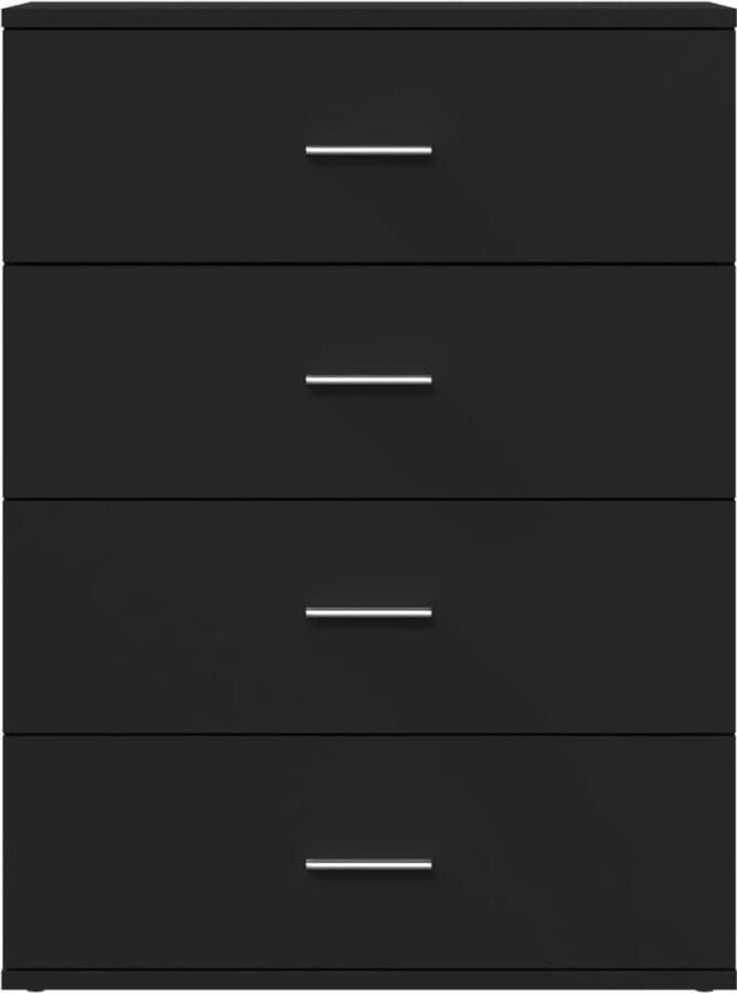 FIONERA Dressoir 60x39x80 cm bewerkt hout zwart