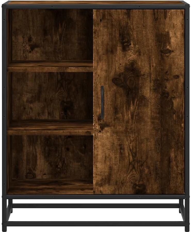 FIONERA Dressoir 62x35x76 cm bewerkt hout gerookt eikenkleurig