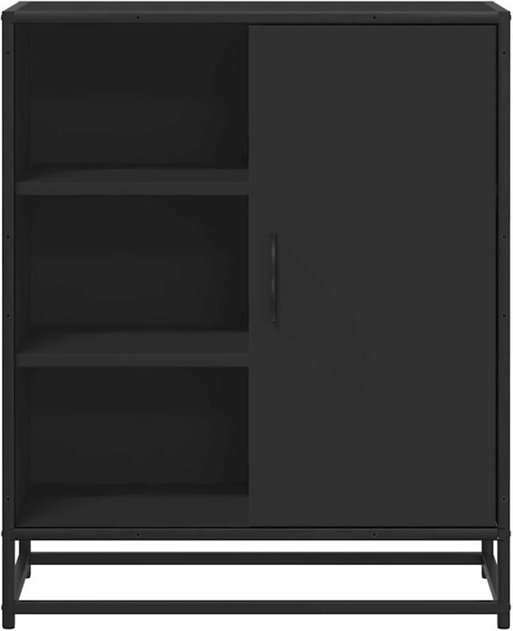 FIONERA Dressoir 62x35x76 cm bewerkt hout zwart