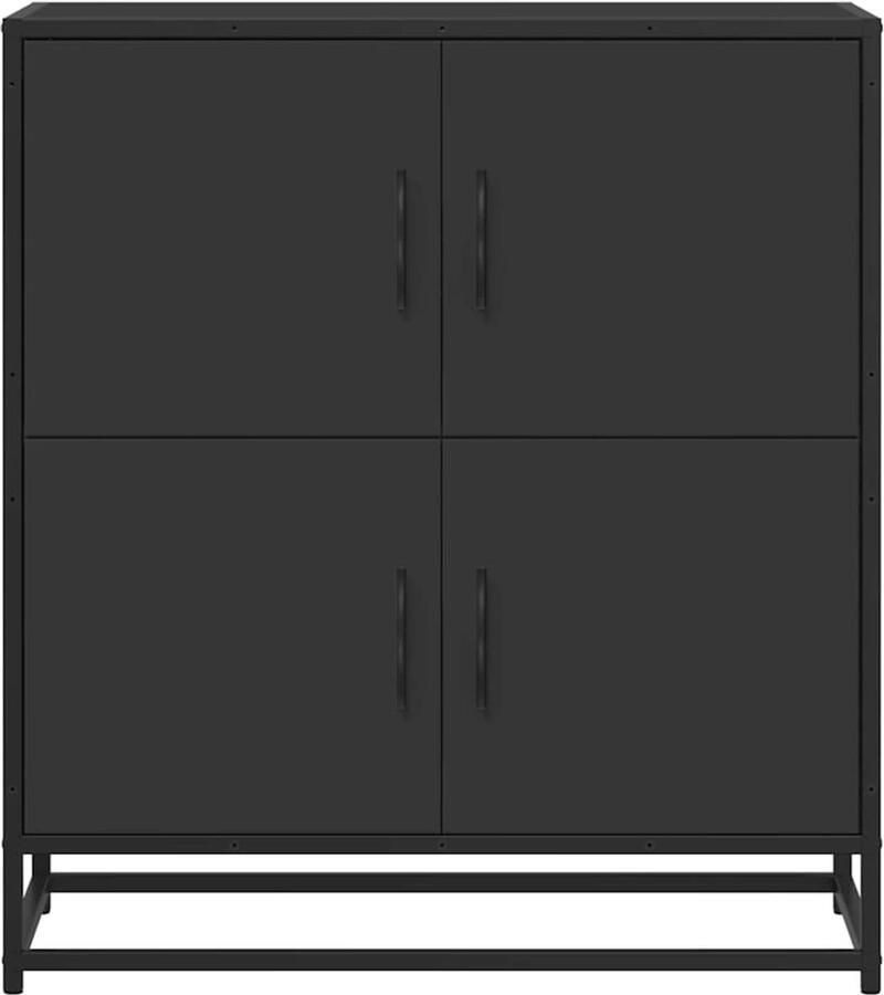 FIONERA Dressoir 68x35x76 cm bewerkt hout zwart