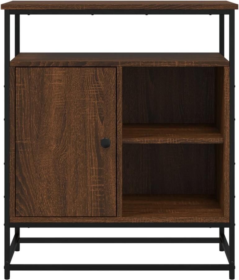 FIONERA Dressoir 69x35x80 cm bewerkt hout bruin eikenkleur