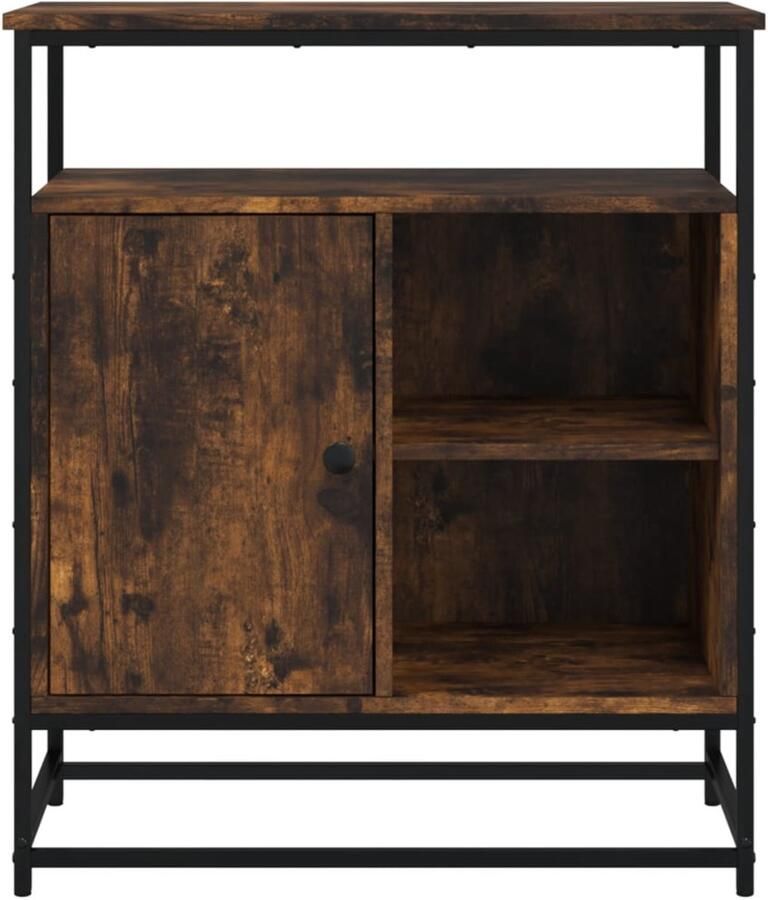 FIONERA Dressoir 69x35x80 cm bewerkt hout gerookt eikenkleurig