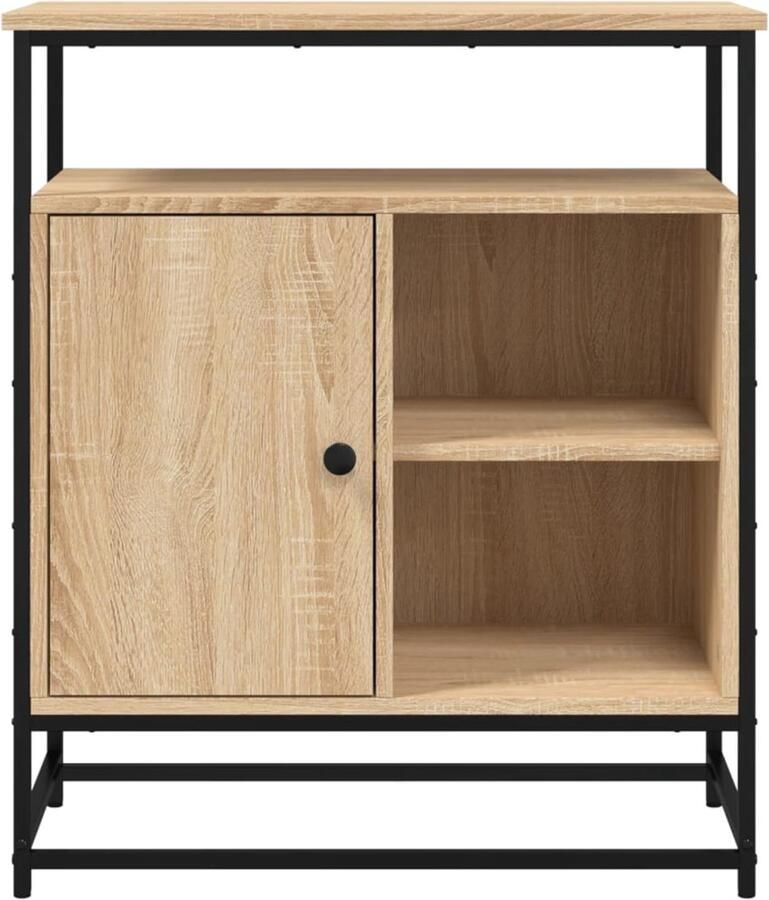 FIONERA Dressoir 69x35x80 cm bewerkt hout sonoma eikenkleurig