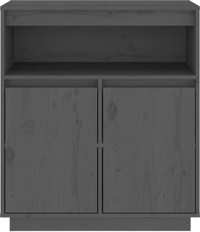 FIONERA Dressoir 70x34x80 cm massief grenenhout grijs