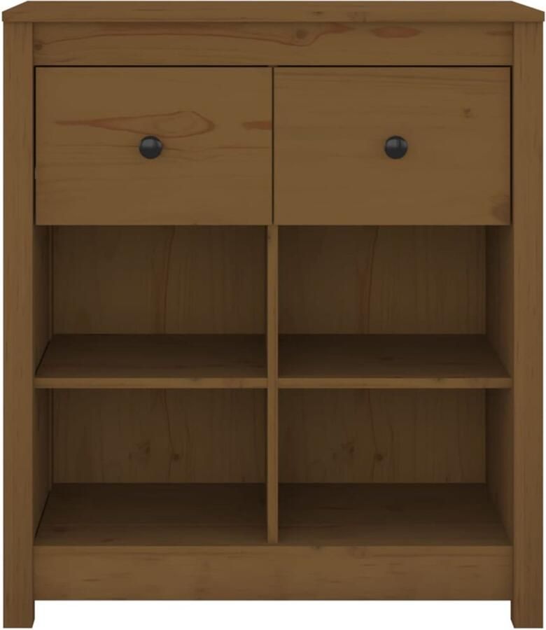 FIONERA Dressoir 70x35x80 cm massief grenenhout honingbruin