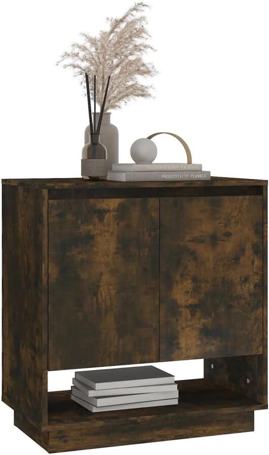 FIONERA Dressoir 70x41x75 cm bewerkt hout gerookt eikenkleurig