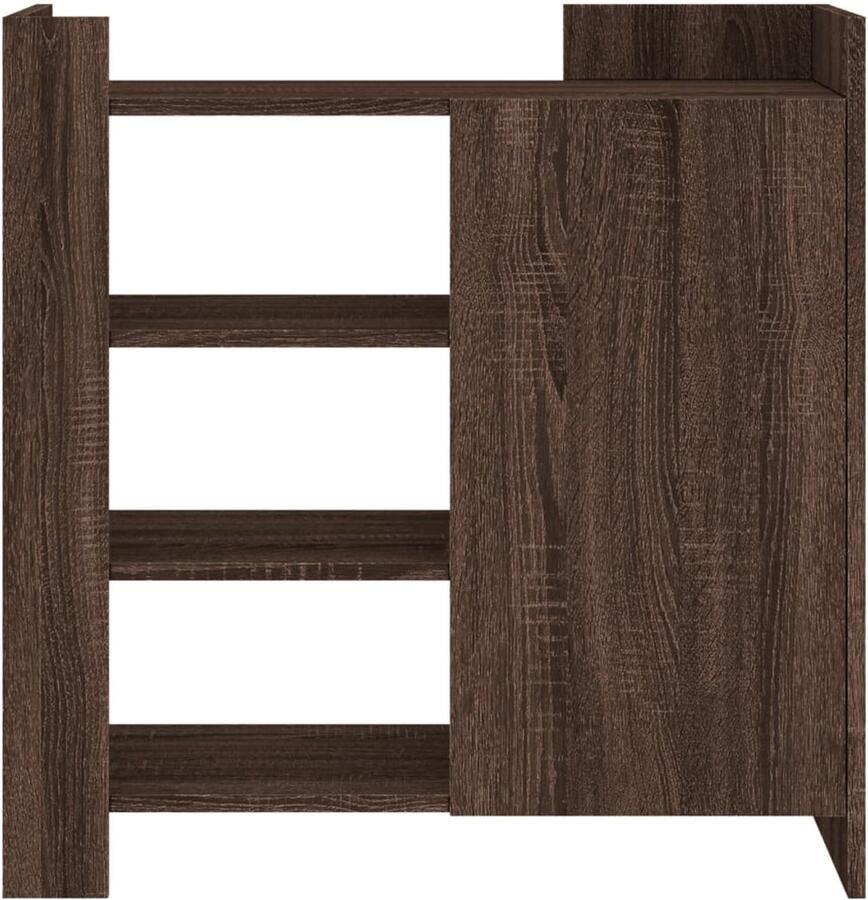 FIONERA Dressoir 73 5x35x75 cm bewerkt hout bruin eikenkleur