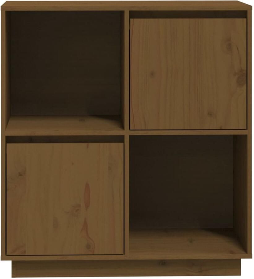 FIONERA Dressoir 74x35x80 cm massief grenenhout honingbruin