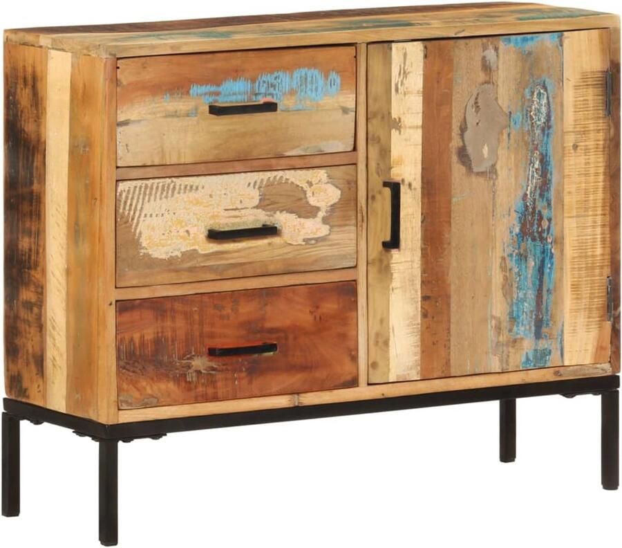 FIONERA Dressoir 88x30x73 cm massief gerecycled hout