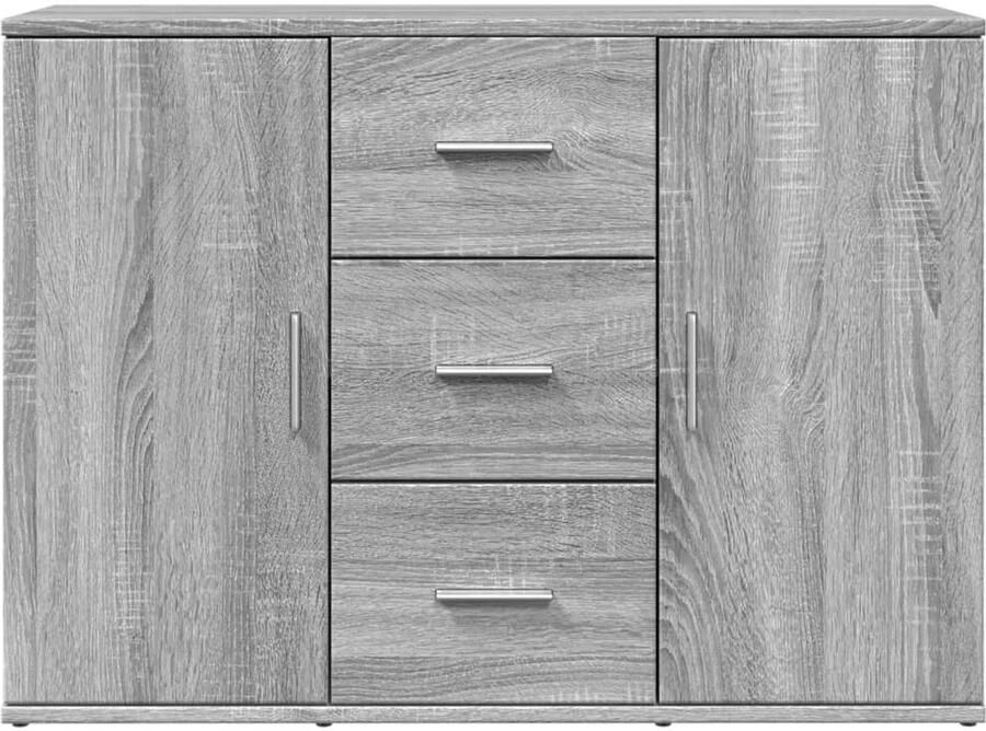 FIONERA Dressoir 90 5x29 5x65 cm bewerkt hout grijs sonoma eikenkleur