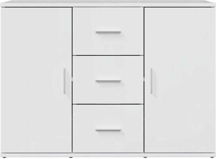 FIONERA Dressoir 90 5x29 5x65 cm bewerkt hout hoogglans wit