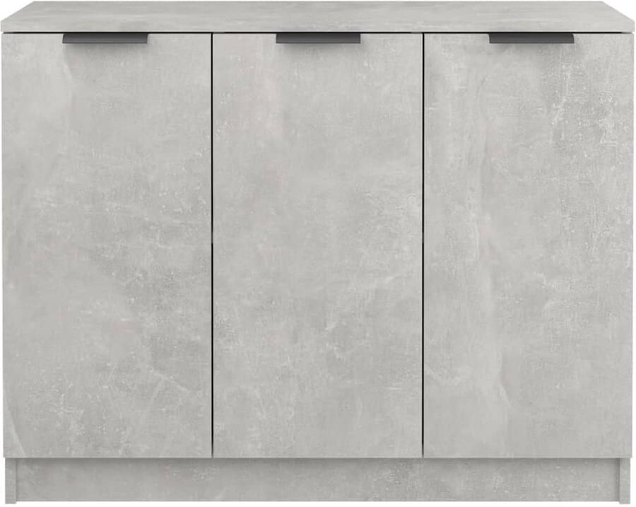 FIONERA Dressoir 90 5x30x70 cm bewerkt hout betongrijs