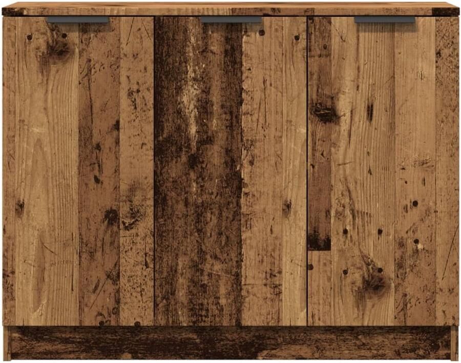 FIONERA Dressoir 90 5x30x70 cm bewerkt hout oud houtkleurig