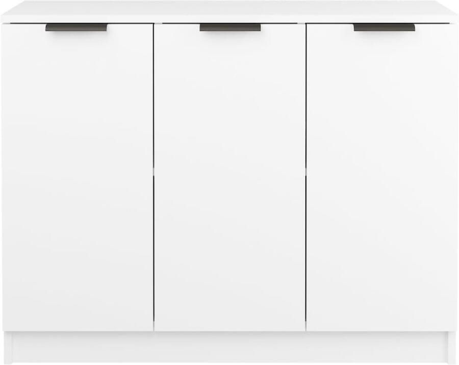 FIONERA Dressoir 90 5x30x70 cm bewerkt hout wit