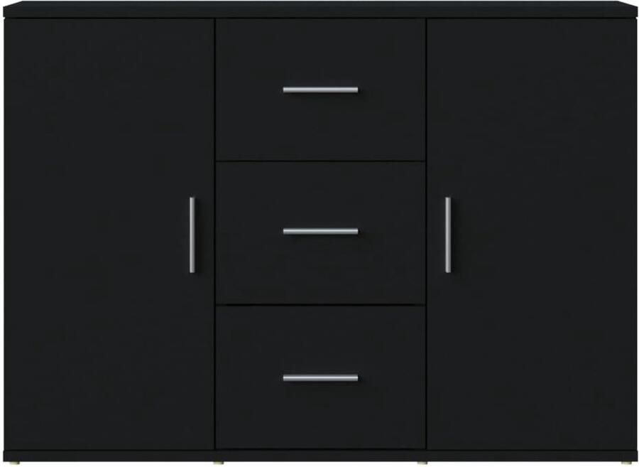 FIONERA Dressoir 91x29 5x65 cm bewerkt hout zwart