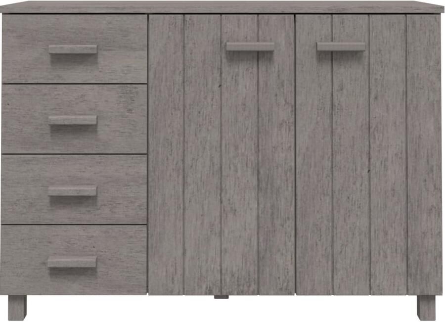 FIONERA Dressoir HAMAR 113x40x80 cm massief grenenhout lichtgrijs