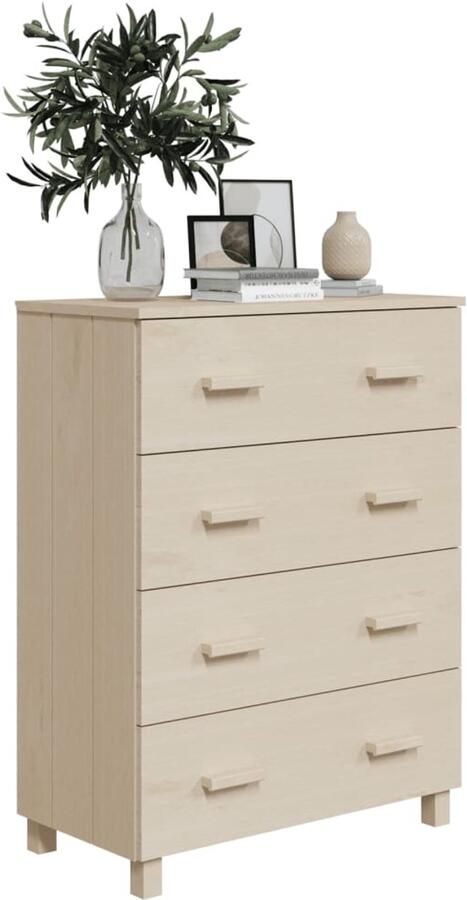 FIONERA Dressoir HAMAR 79x40x103 5 cm massief grenenhout honingbruin