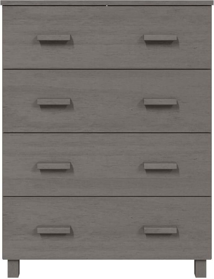 FIONERA Dressoir HAMAR 79x40x103 5 cm massief grenenhout lichtgrijs